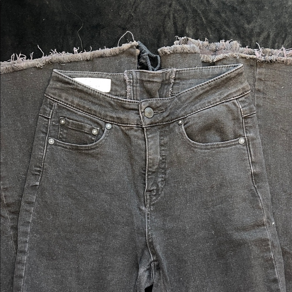 Free People Black High-Rise Flare Jeans